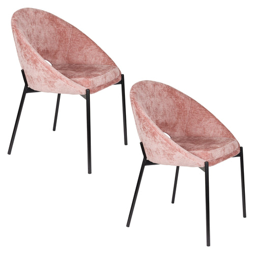 Housecraft Living Dando Eetkamerstoelen Oud Roze - Set van 2 - vtwonen shop