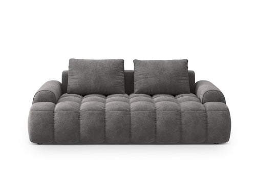 Cosmopolitan Design Bank Linz 3-zits, flueel grijs - 100x200x84cm
