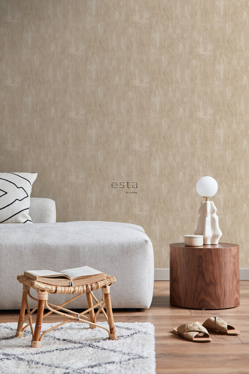 ESTAhome behang betonlook beige - 53 cm x 10.05 m - 148766