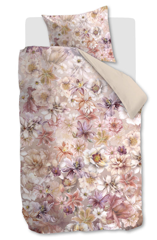 Kardol Dekbedovertrek Vario Florum - 140 x 200/220 cm - Terra