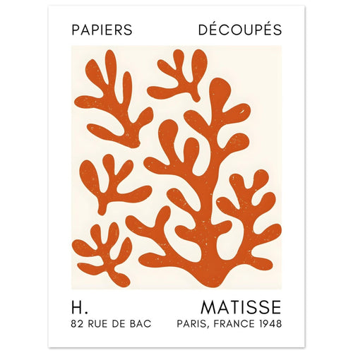 Artfulprints  Matisse – Coral shadows orange   poster 30x40 cm - vtwonen shop