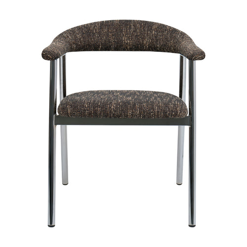 DÉJA Living Eetkamerstoel Sorø - Donkerbruin/Chrome - Set van 2 - vtwonen shop