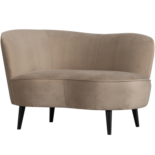 WOOOD loungefauteuil links Sara - Velvet - Khaki - 71x112x81 - vtwonen shop