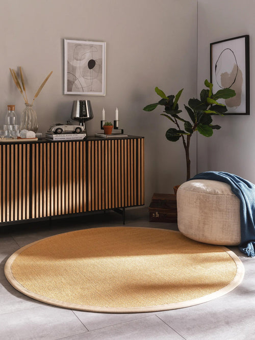 benuta sisal vloerkleed Sana - beige - ø 150 cm