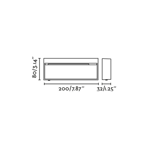 Faro Dune Dune Rechthoekige LED Buitenwandlamp Mat Wit IP65 Kleurtemperatuur 2200-4000K