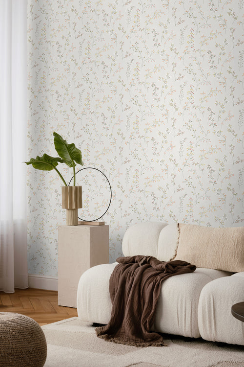 Borastapeter behang veldbloemen beige - 53 cm x 10.05 m - 660988 - vtwonen shop
