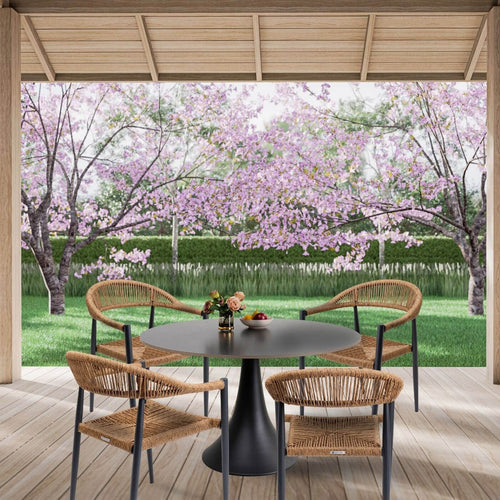 Kare Design Tuinmeubilair Grande Possibilita tafel 120cm en 4 stoelen nature
