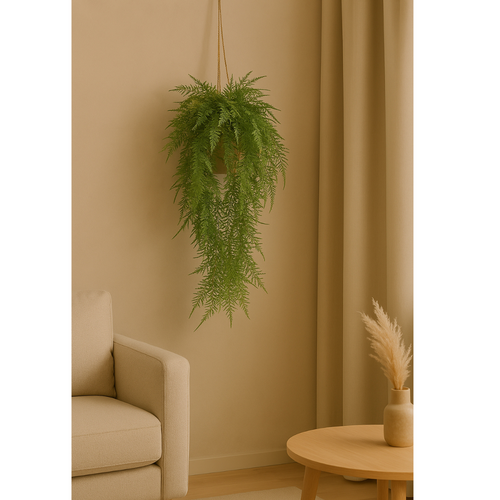 Flourify - Kunstplant - Asparagus Plumosus hangplant - 80 cm - vtwonen shop