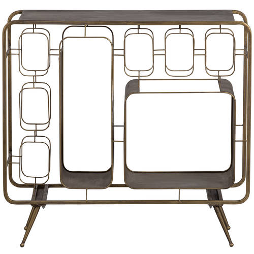 BePureHome capo Wijnkastje - Metaal - Antique Brass - 80,5x87x33 - vtwonen shop