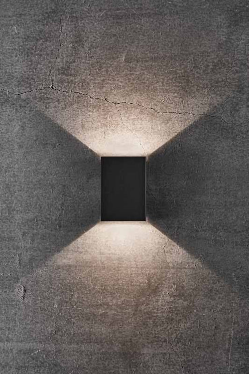 Nordlux Fold Wandlamp Buiten M - 2-lichts LED - 3000K - IP54- Zwart - vtwonen shop