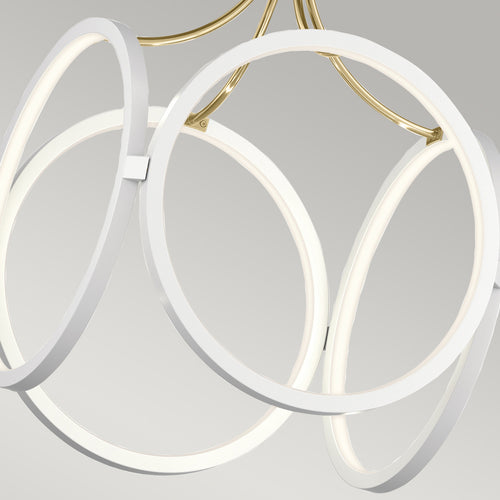 Elstead Kichler Ciri Geïntegreerde LED Hanglamp Plafond Wit met Champagne Goud, 3000K