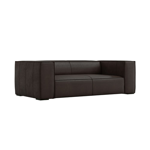 Cosmopolitan Design - Bank Turin 2-zits, echt leer grafiet - 100x212x68cm
