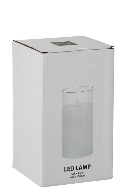 J-Line lamp Blinkend - glas - transparant - medium - LED lichtjes