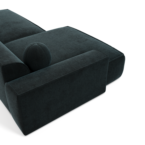 Sia Home - Hoekbank links ANIA - fluweel pauwblauw 260cm