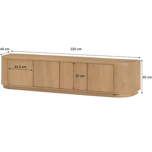 Livingfurn tv-meubel Novero - bruin - 40x220x45 - vtwonen shop