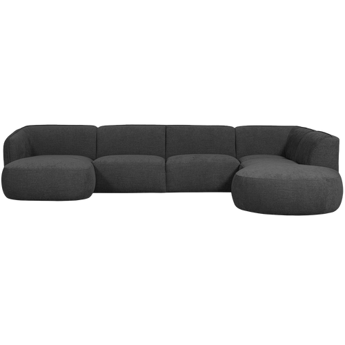 WOOOD bank rechts Polly - Polyester - Grijs - 71x353x150/245 - vtwonen shop