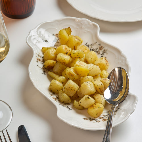 Bonbistro - Serveerschaal 26x16cm brown flower Retro - vtwonen shop