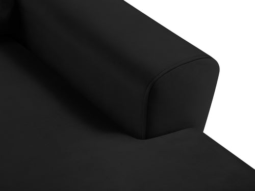 Cosmopolitan Design Converteerbare hoekbank rechts met opbergdoos Kyoto 4-zits, flueel zwart - 145x241x88cm