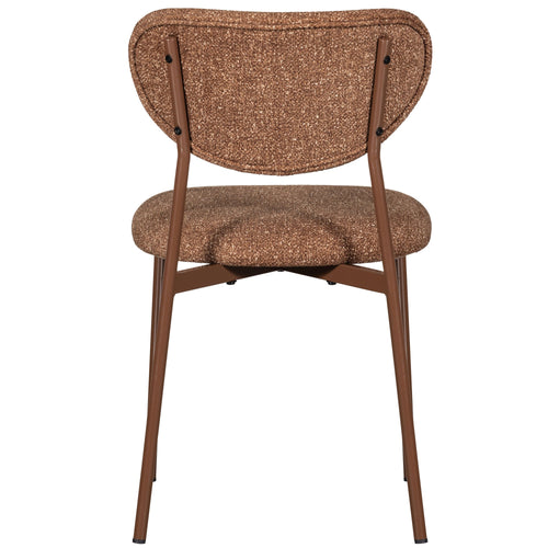 WOOOD eetkamerstoelen Valor - Polyester - Bruin - Set van 2