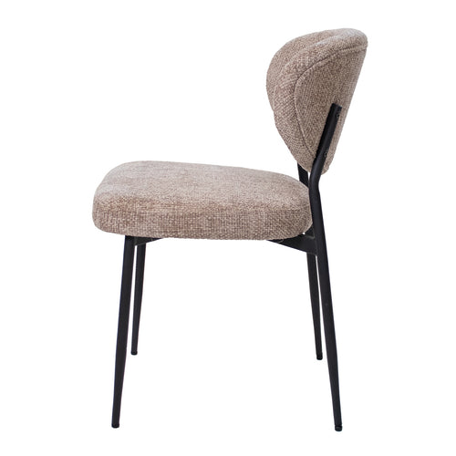 Giga Meubel Eetkamerstoel Vajèn - Stof - Taupe - Set van 2 - vtwonen shop