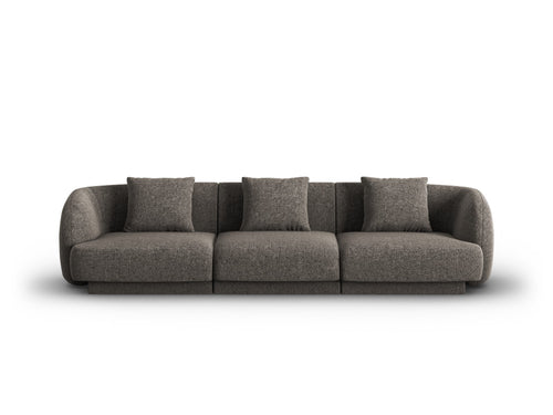 Cosmopolitan Design Bank Tulum 3-zits, chenille, grijs - 90x255x70cm