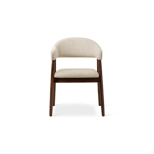 Set van 2 stoelen Adra chenille beige - 59x56x77cm