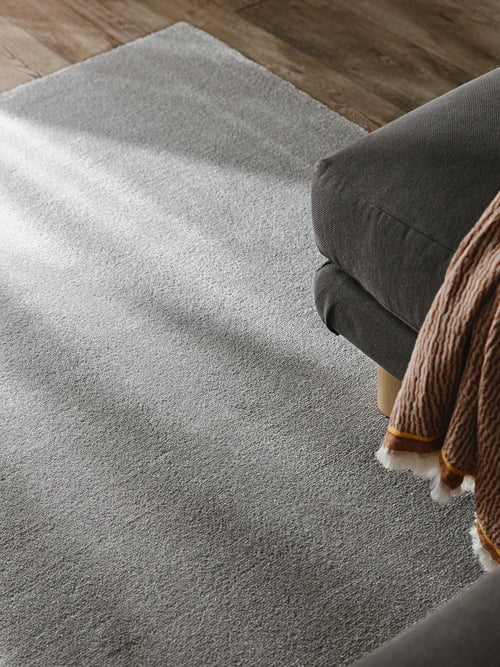 benuta wasbaar shaggy vloerkleed Melvin - lichtgrijs - 200x200 cm