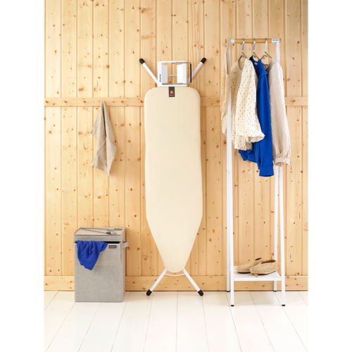 Brabantia Strijkplank B, 124x38 cm, strijkerhouder - Ecru