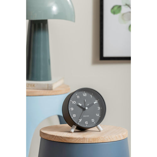 Karlsson wekker Orgullo - zwart - 11x11x12cm