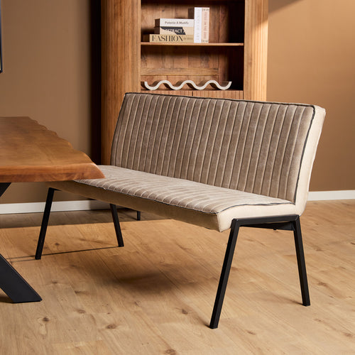 Starfurn Eetkamerbank Tivoli - Beige Leer - 155x56x88cm