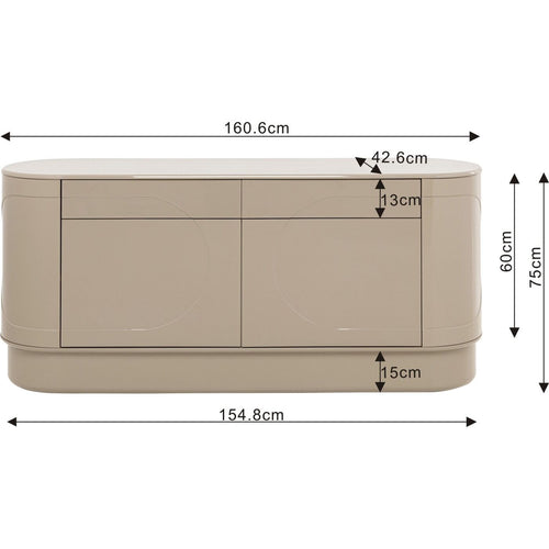 Kare Design Dressoir Groove taupe