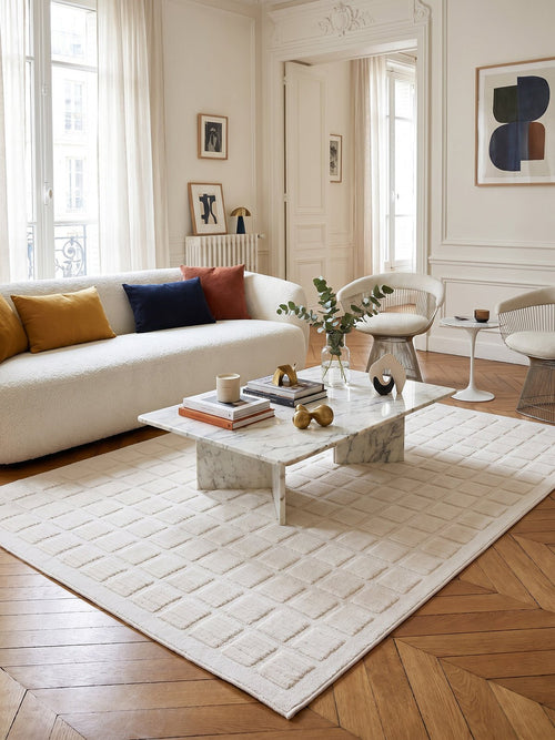 AFK Living vloerkleed Facet - reliëfeffect - beige - 160 x 230 cm