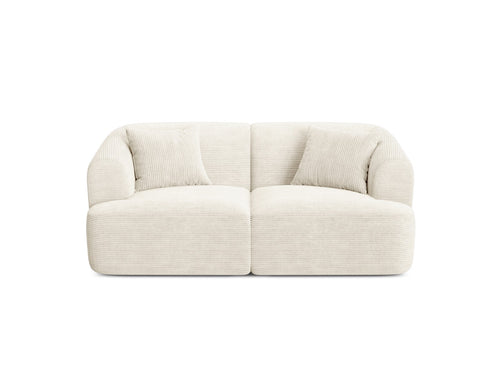 Cosmopolitan Design Modulaire bank Campi 2-zits, ribfluwelen ivoor - 90x180x70cm