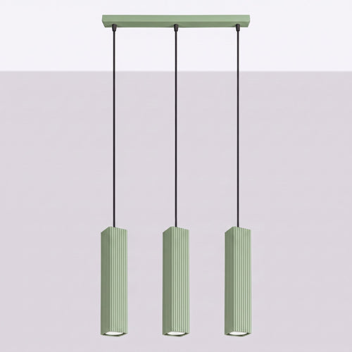 Sollux Lighting Hanglamp RAYO 3L saliegroen - 45x6x98cm