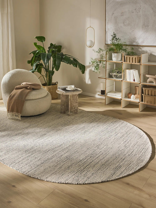 benuta wollen vloerkleed Rocco - beige/zwart - 200x300 cm