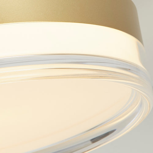 Searchlight Cyprus LED-plafondlamp, goudkleurig metaal en helder acryl