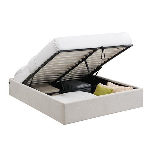 Calicosy - Opbergbed ALIX - beige 204x150x36,50 cm