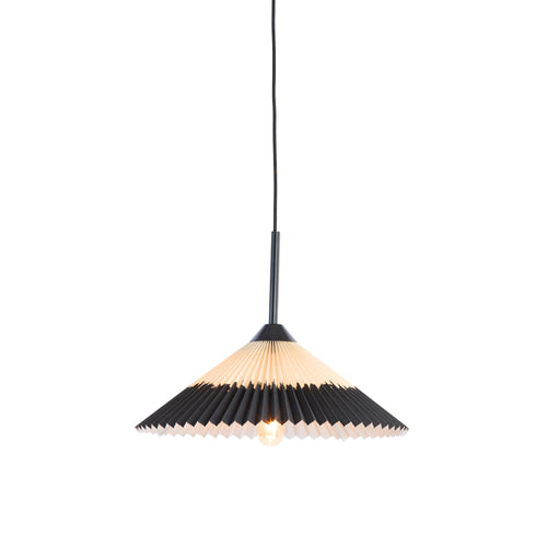 Light & Living hanglamp Pleated - zwart - Ø45cm - vtwonen shop