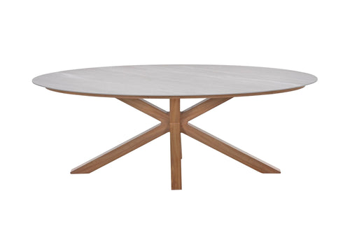 Scotland tafel - 230x115 cm - light teaklook - Centostone Napoli sand - vtwonen shop