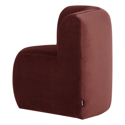 WOOOD eetbank hoek rugleuning Mojo Base - Velvet - Kastanjebruin - 83x80x80