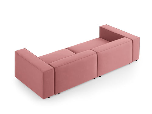Cosmopolitan Design Bank Arendal 4-zits, flueel, zalm - 102x244x70cm