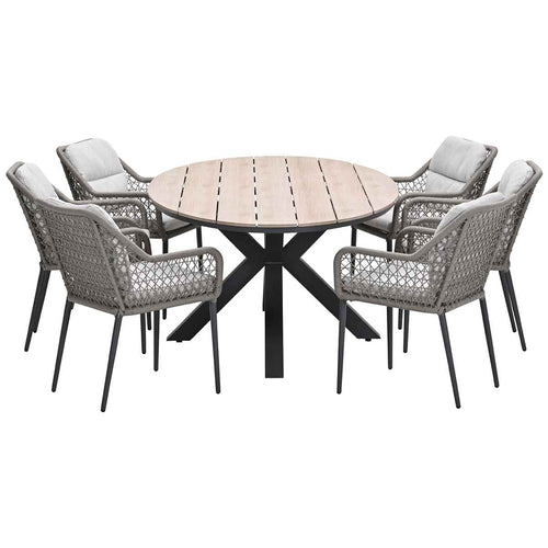 Garden Impressions tuinset Pemba - Tulli - taupe - 220x115 cm - 7-delig