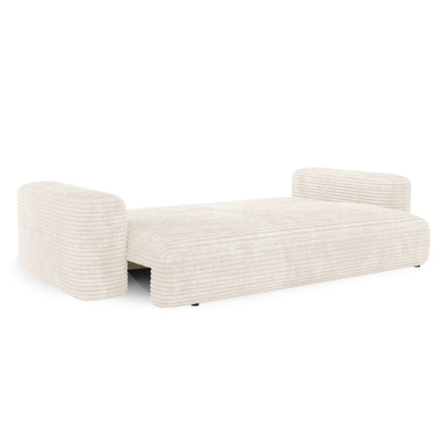 Premium Interiors - Slaapbank met opbergruimte LIOR - xxl-corduroy crème 260cm