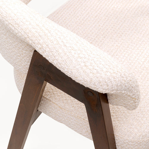 Kare Design Stoel met armleuningen Jonte creme