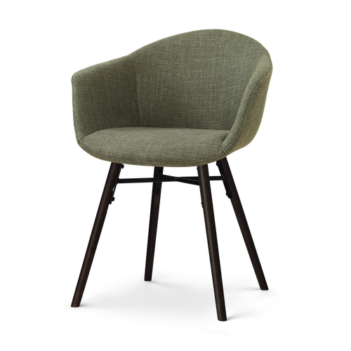 Nolon Nena-Otis eetkamerstoel forestgroen - zwart houten onderstel - vtwonen shop
