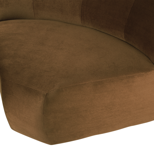 WOOOD hoekelement rond Mojo Base - Velvet - Honinggeel - 74x110x110
