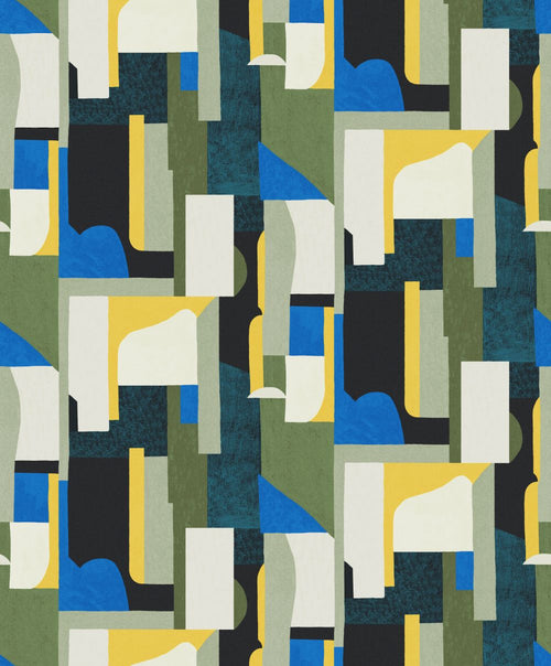 Masureel behang grafisch motief blauw - 53 cm x 10.05 m - 631819 - vtwonen shop