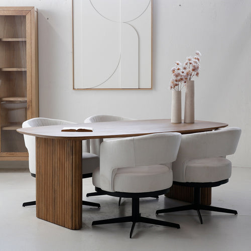 Giga Meubel Eettafel Juro - Deens Ovaal - Mangohout - 200cm