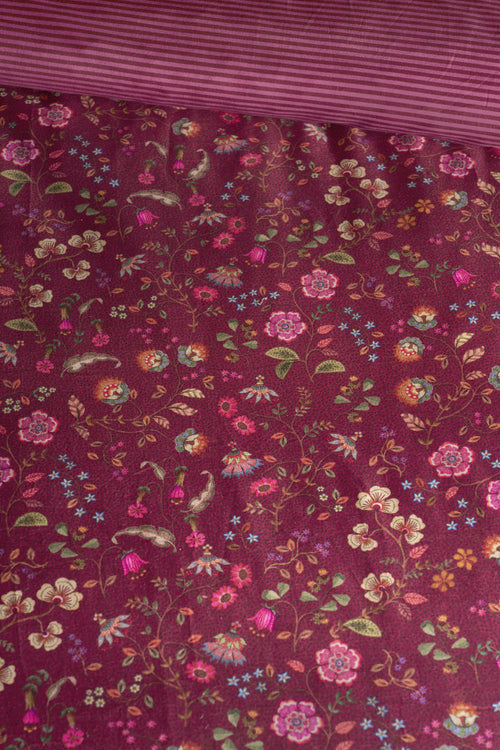 Pip Studio Dekbedovertrek Flora Bangalore - 260 x 200/220 cm - Donker roze