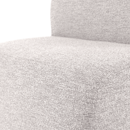 WOOOD eetbank 84 cm rugleuning Mojo Base - Bouclé - Ecru - 83x84x76
